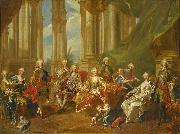 Louis Michel van Loo The family of Philip V in oil on canvas